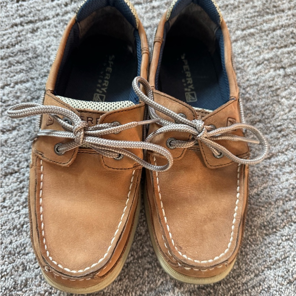 Sperry Men’s Tan Leather 2-Eye Boat Shoes